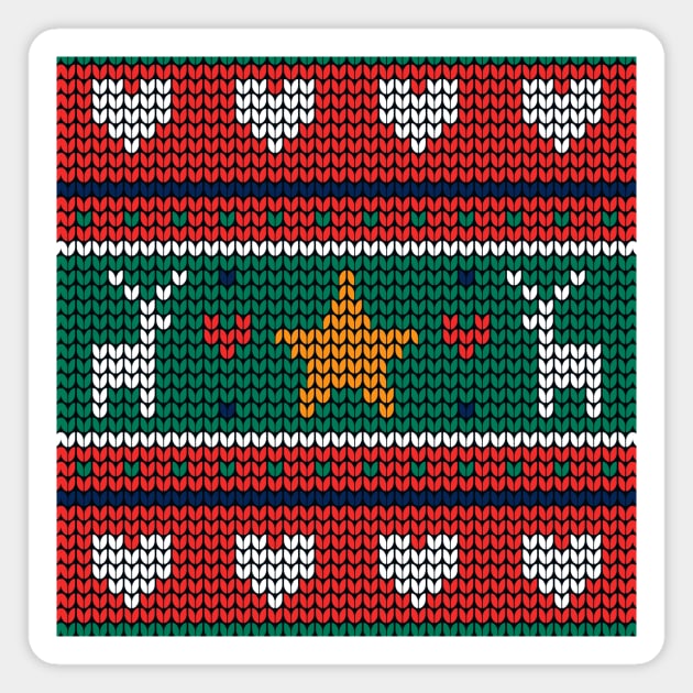 Christmas knitted pattern Magnet by Inspired-DS